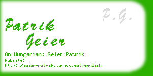 patrik geier business card